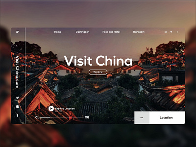 Visit China Web Design app branding design icon identity ios minimal mobile ui ux web