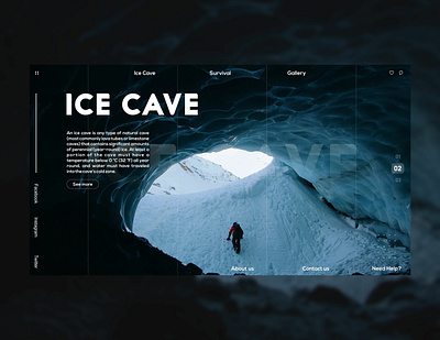 Ice Cave Web Design app branding design icon identity ios minimal mobile ui ux web website