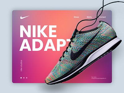 Nike landingpage 3d branding graphic design ui