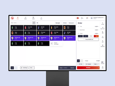 UI Design - POS restaurants app dashboard design desktop payment pc pos touch ui ux web