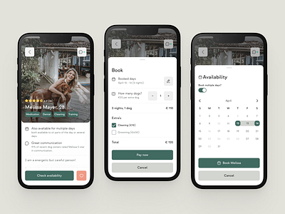 Dog walking app - Dribbble Product Design course