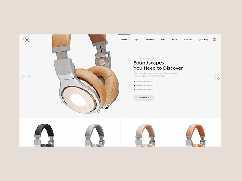 Cevian - Tech Store Homepage animation business consulting corporate design graphic headphones hello dribbble interaction interface minimal modern shop store tech ui ux webdesign website wordpress