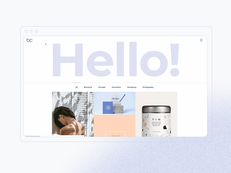 Cevian - Portfolio Home branding business design freelancer gallery graphic hellodribbble interaction minimal modern motion pastel portfolio ui ux webdesign website wordpress