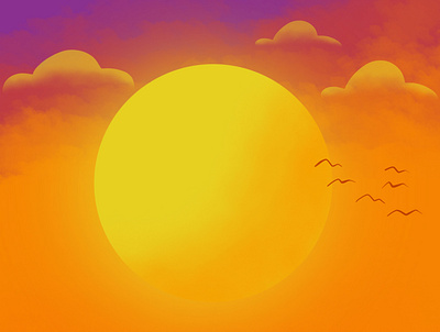 Sun illustration procreate summer sun sunset