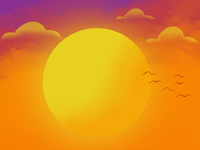 Sun illustration procreate summer sun sunset