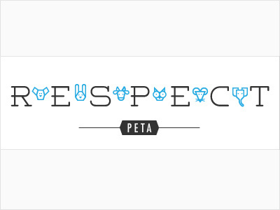 PETA Sticker - Respect bunny cow dog elephant mouse owl sticker