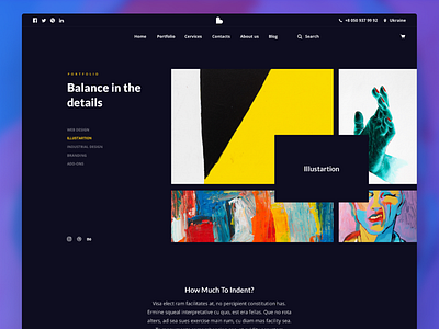 Balance in the details black branding ui