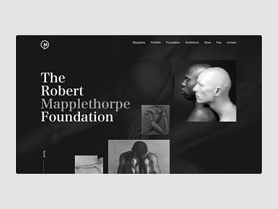 Mapplethorpe Shot black black white black and white branding design logo mapplethorpe typography ui uidesign uxui