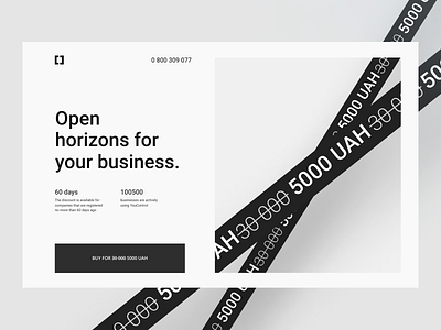 W029 black and white branding design discount grid header landing marketing price top ui uidesign uxui website