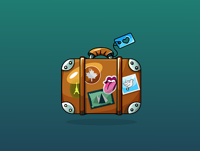 suitcase travel illustration design graphic design illustration vector