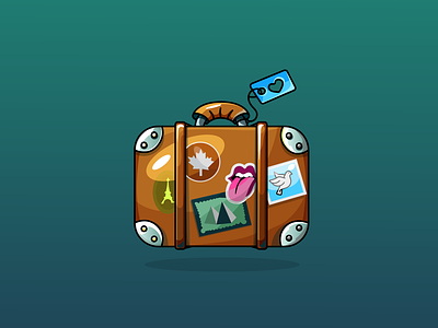 suitcase travel illustration
