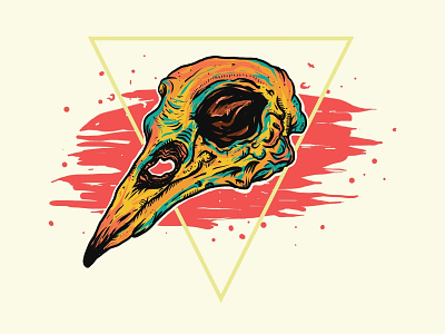 Cover Design for Ave Pes album cover crow skull dark illustration illustrator photoshop art single cover skull wacom