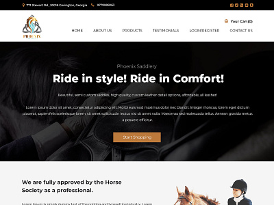 phoenix Saddlery branding design horse horses riturohilla saddler saddlery ui ui design uidesign user experience design user experience designer user interface user interface design user interface ui ux web web design webdesign