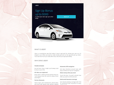 Newsletter Design for Uber branding car design email design email marketing email template riturohilla trend trending uber uber design