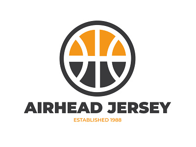 Airhead Jersey Logo app basket ball basketball basketball logo branding design flat icon illustration jersey logo logo design logodesign riturohilla typography vector yellow logo