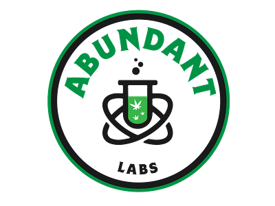 Abundant Labs Logo branding design hemp oil icon illustration lab logo labs logo logo design riturohilla typography user interface design vector website