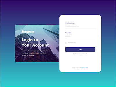 login page