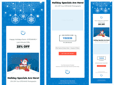Christmas theme Email Template christmas design email email design email marketing email template snowflake ui web webdesign