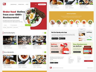 Food Delivery Website Style Concept branding delivery service design food and drink food ordering online ui user experience user interface design ux web website