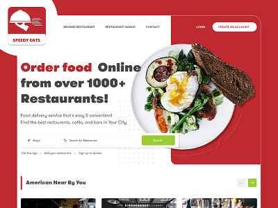 Speedy Eats Webpage Redesign branding ui user experience user interface design ux web webdesign