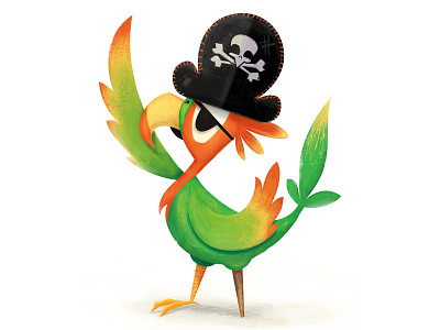 Pirate Parrot bird illustration illustrator parrot photoshop pirate