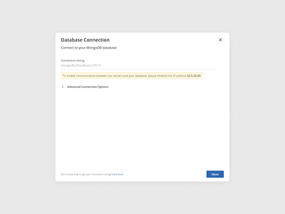 Database Connection String Input awesome creative design ui
