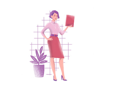 Illustration for hh company business characters flat girl graphics illustration people woman