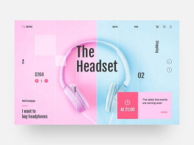 The headset format design type typography ui web website