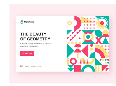 Geometric composition design illustration type typography ui website