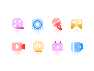 Frosted glass texture app design icon logo type ui