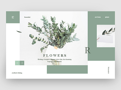 Flowers format design type typography ui ux web website