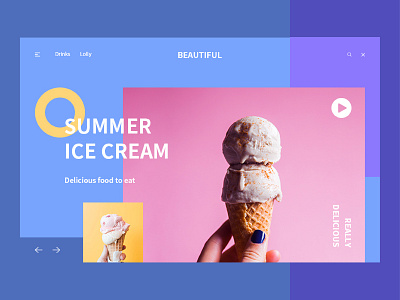 Ice cream format design type typography ui ux web website