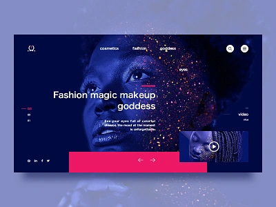 The charm of makeup design type typography ui website