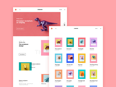 Dinosaurs web page design type typography ui web website