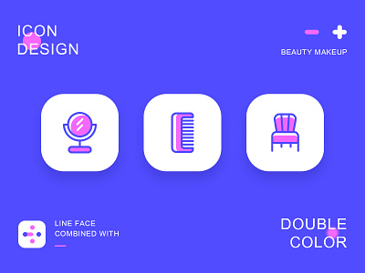 Beauty makeup icon design n type ui