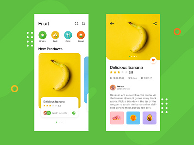 Fruit app app design type ui ux