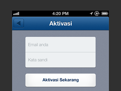 Aktv banking form ios iphone ui wip