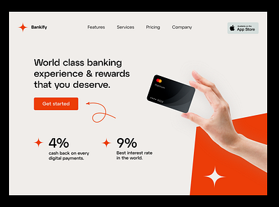 Banking Website - Landing Page banking design flat product design ui ux web design