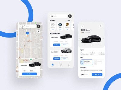 Car Rental Mobile App app application car design interface ios map navigation plan product productdesign rental app ui uidesign uiux ux uxdesign uxui