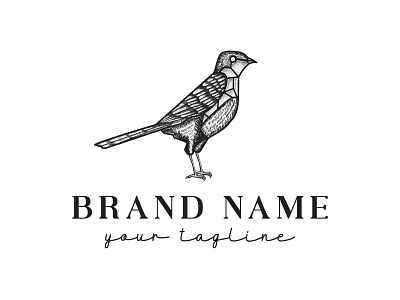 vintage bird bird bird logo birds classic design drawing engraved hand drawn illustraion logo rustic vector vintage vintage logo