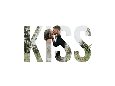 Kiss portrait art artwork creative design digital art graphic design inspiration photoshop portrait portrait art typography word art