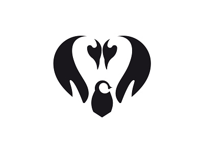Penguins Family branding graphic design graphic designer illustrator inspiration logo logo design minimal negative space penguins vector