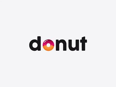 Donut design donut gradient graphic design logo logo design typography vector