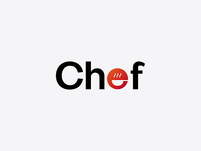 Chef design gradient graphic design logo logo design negative space typography vector