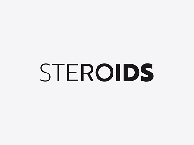 Steroids design graphic design logo logo design negative space typography vector