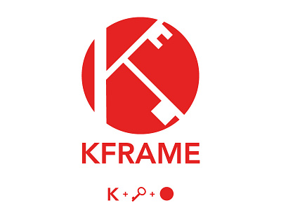 Kframe Logo Design creative design frame graphic design k letter key logo logo design logo designer negative space photographer logo photography logo photography studio red symbol vector