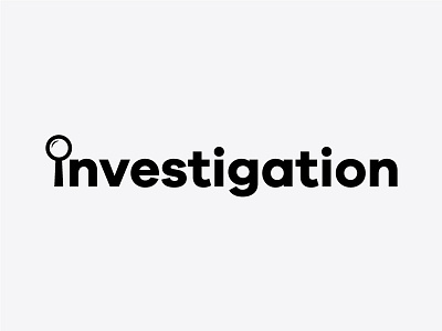 Investigation creative design font graphic graphic design illustrator inspiration investigation lens logo logo design magnifying glass minimal negative space symbol typography vector