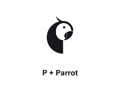 P + Parrot animal bird creative design graphic graphic design icon illustrator inspiration logo logo design mark minimal minimalist negative space parrot symbol vector