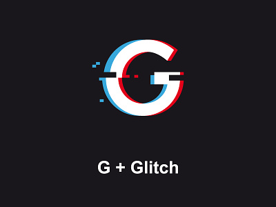G + Glitch effect art artwork creative design glitch glitch art graphic graphic design illustrator inspiration logo logo design minimal vector