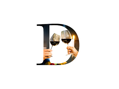 "D" Letter Portrait art creative design digital digital art dinner glass graphic graphic design inspiration minimal photo manipulation photoshop photoshop art photoshopcc romance romantic visual art wine wine glass